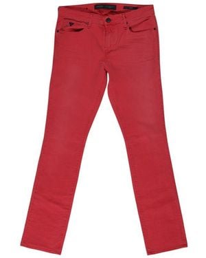 Guess Multicolour Cotton Skinny Jeans - Red