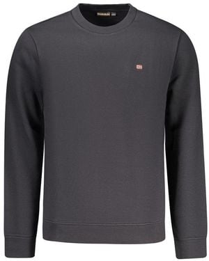 Napapijri Black Cotton Sweatshirt - Gray