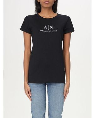 ARMANI EXCHANGE Black Cotton T