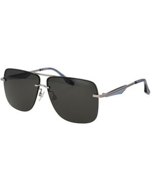 Trussardi Silver Metal Sunglasses - Black