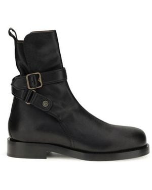 Burberry Buckle Ankle Boots - Black