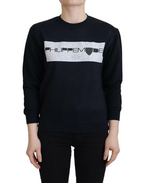 Philippe Model Chic Printed Cotton Jumper - Black