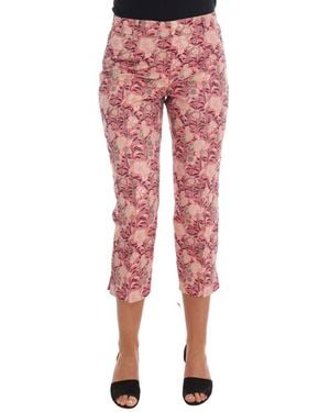 Dolce & Gabbana Floral Brocade Capri Trousers - Red