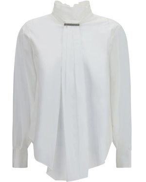Brunello Cucinelli White Cotton Blouse