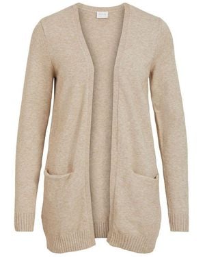 VILA CLOTHES Viscose Cardigan - Natural