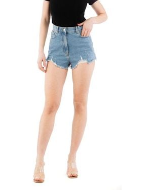 Moschino Multicolour Cotton Short And Mini Shorts - Blue