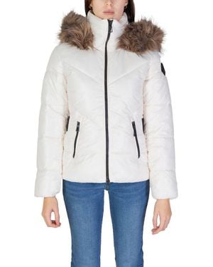 ONLY Cream Polyamide Jackets & Coat - White