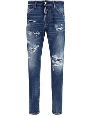 DSquared² Blue Cotton Slim Fit Jeans