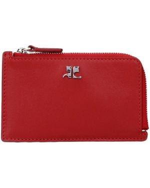 Courreges Purses And Ruby Leather - Red