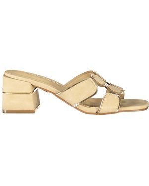 Laura Biagiotti Beige Polyurethane 's Sandal - Metallic
