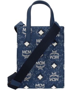 MCM Fabric Handbag - Blue