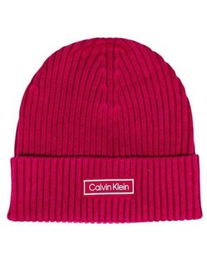 Calvin Klein Pink Cotton Cap (baseball Hat) - Red