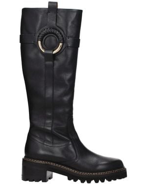 See By Chloé Black Leather Boot