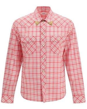 Versace Multicolour Cotton Pattern Shirt - Pink