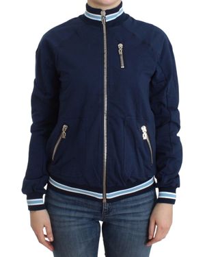 John Galliano Zip Cotton Cardigan - Blue