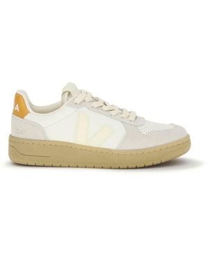 Veja White Calf Leather Bos Taurus Low Top Trainers