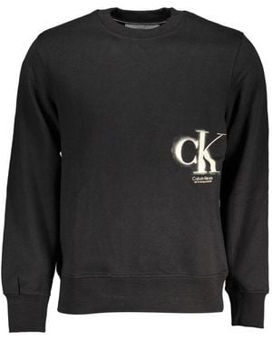 Calvin Klein Nero Cotton Men Sweatshirt - Black