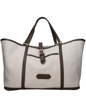 Tom Ford Beige Fabric Luggage And Travel - Brown