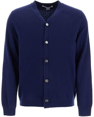 Comme des Garçons Wool Cardigan With Buttons - Blue
