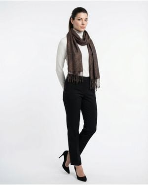 Brunello Cucinelli Silver Linen Scarf - White