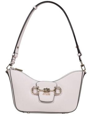 Guess Pink Polyethylene Handbag - White