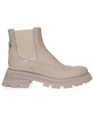 McQueen Leather Boot - Grey