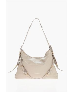 Givenchy Brushed Leather Voyou Shoulder Bag - Natural
