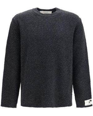 Golden Goose Grey Wool Oves Aries Sweatshirt - Blue