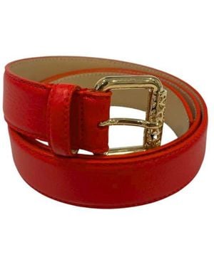 Borbonese Red Leather Belt