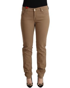 Jacob Cohen Elegant Mid Waist Skinny Trousers - Black