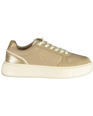 U.S. POLO ASSN. Beige Polyurethane 's Trainer - Natural