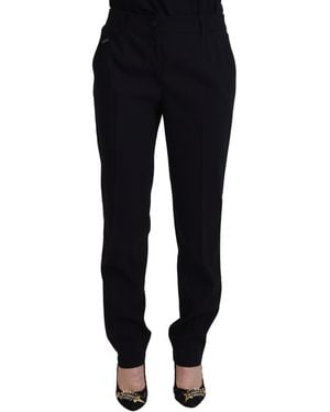 Dolce & Gabbana Straight Leg Trousers - Black