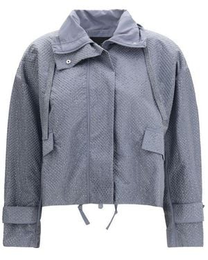Pinko Blue Polyester Shell Jacket