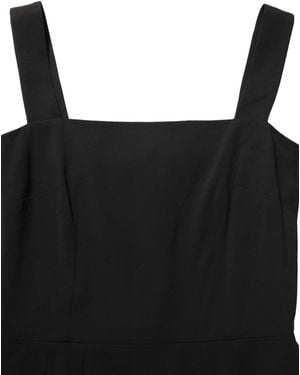Dolce & Gabbana Black Viscose Stretch Sheath Midi Dress
