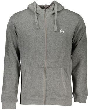Sergio Tacchini Grigio Cotton Men's Hooded Sweatshirt - Grey