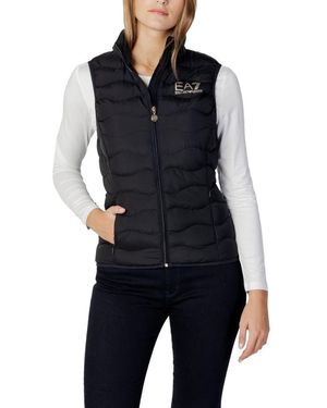 EA7 Black Polyester Jackets & Coat