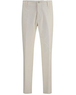 Lardini Beige Viscose Casual Trousers - Grey