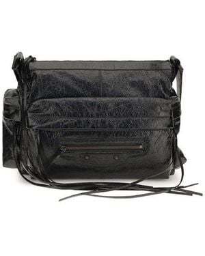 Balenciaga Black Lamb Ovis Aries Aries Shoulder Bag