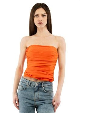 Moschino Orange Viscose Long Sleeve T