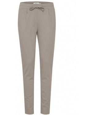 Ichi Grey Polyester Jeans & Pant