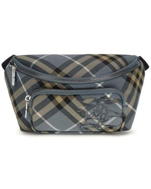 Burberry Multicolour Nylon Clutch Bag - Grey