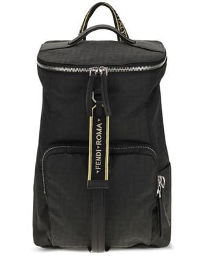 Fendi Black Polyester Backpack