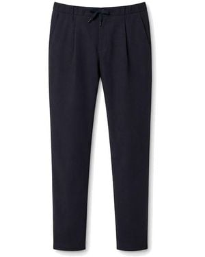 Herno Blue Virgin Wool Casual Trousers