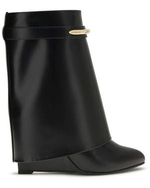 Givenchy Leather Shark Ankle Boots - Black
