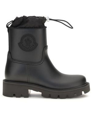Moncler Black Pvc Rain Boots