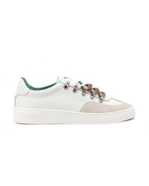 Scotch & Soda Leather Low Top Trainers - White