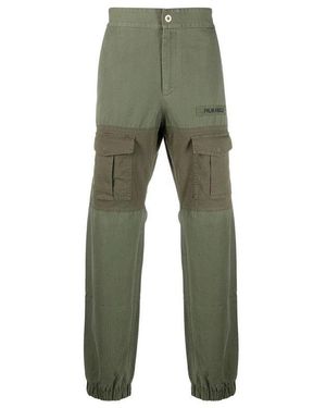 Palm Angels Cotton Trousers - Green