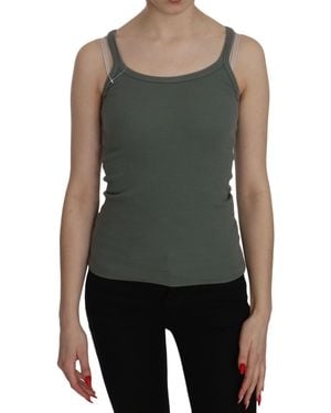 Pink Memories Spaghetti Strap Slim Fit Casual Tank Top Blouse - Black