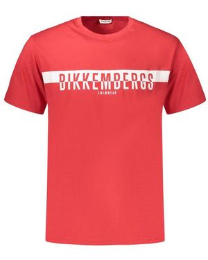 Bikkembergs Bianco Cotton Men T - Red