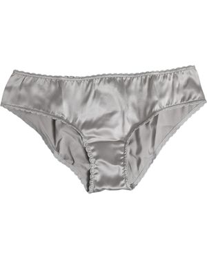 Dolce & Gabbana Grey Silk Stretch Bottom Low Waist Panty Underwear